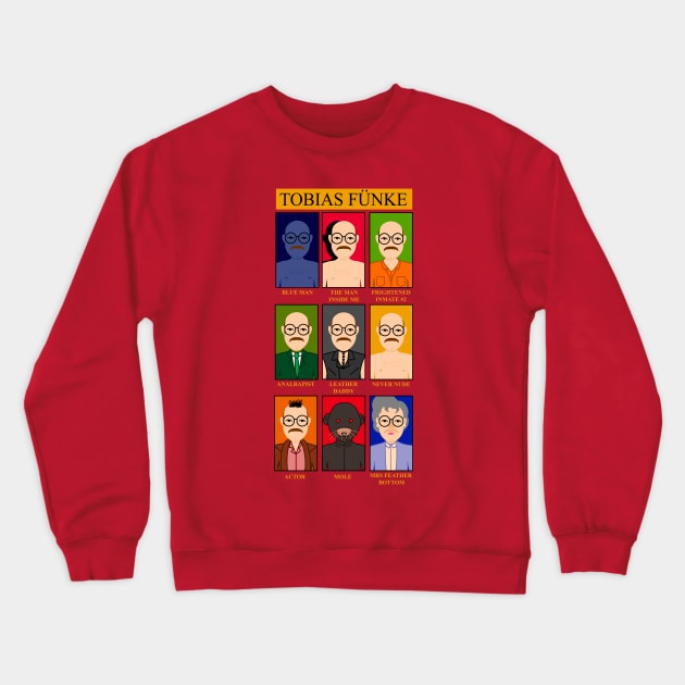 Who is Tobias Funke? Crewneck Sweatshirt by Meta Cortex